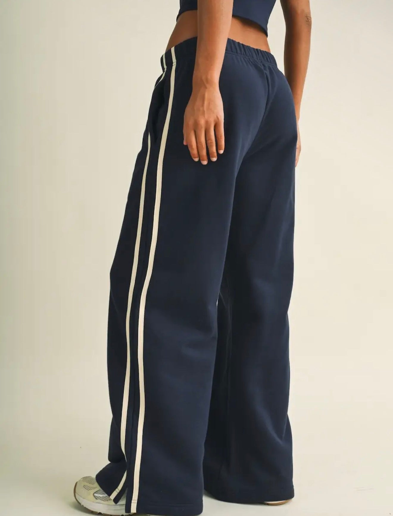 Navy Side Strip Hoodie & Sweatpants