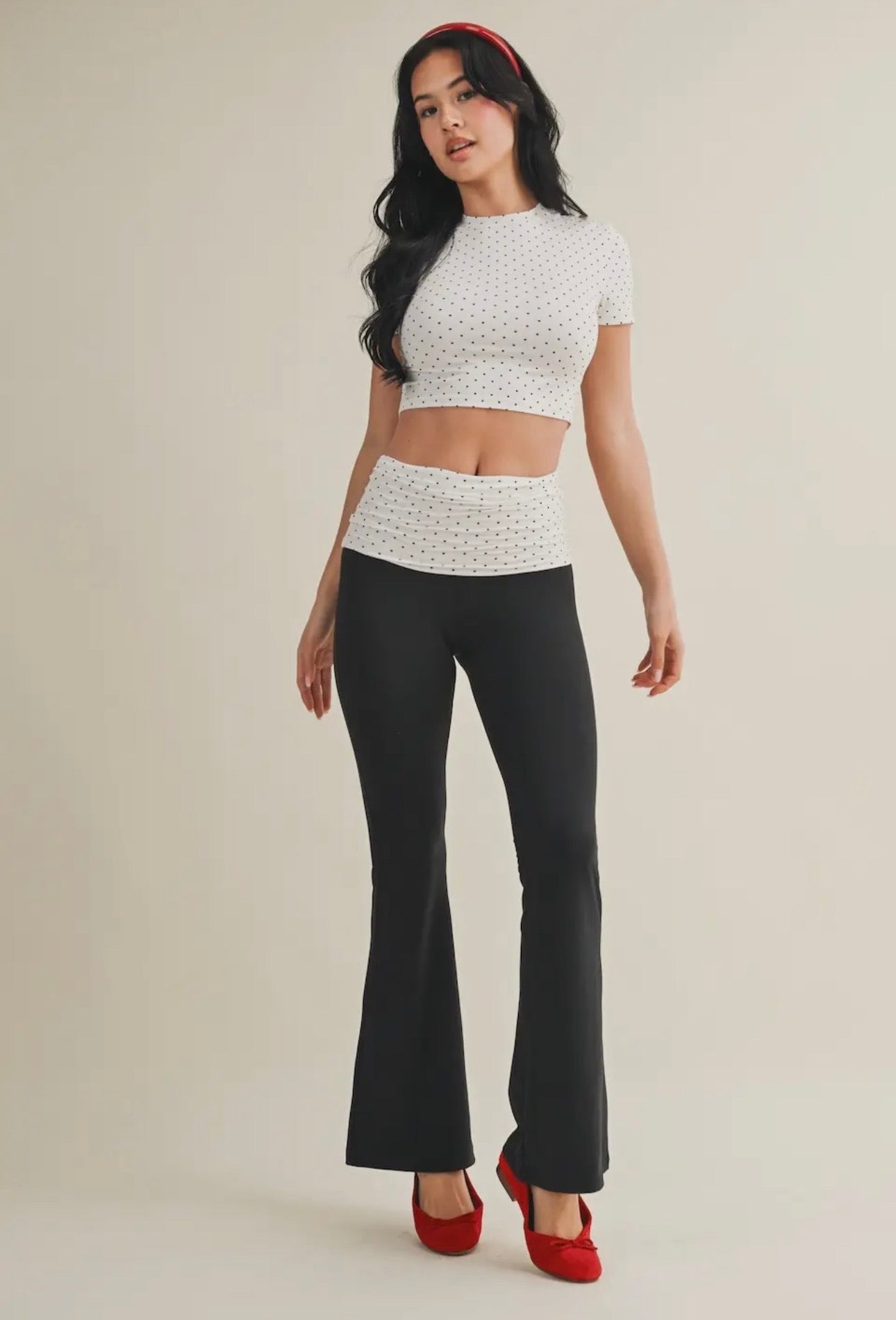 Polka Dot Flare Pants