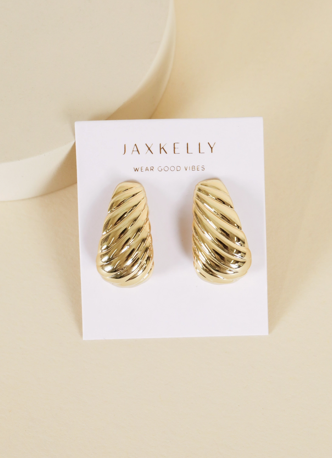 Bold Swirl Gold Earrings