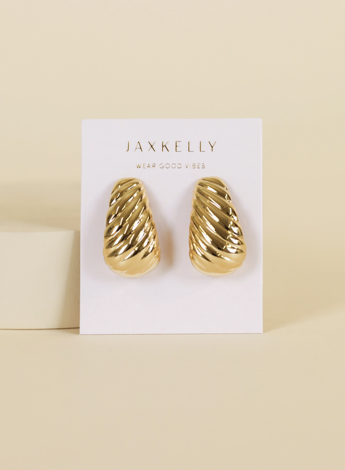 Bold Swirl Gold Earrings