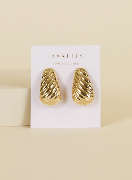 Bold Swirl Gold Earrings