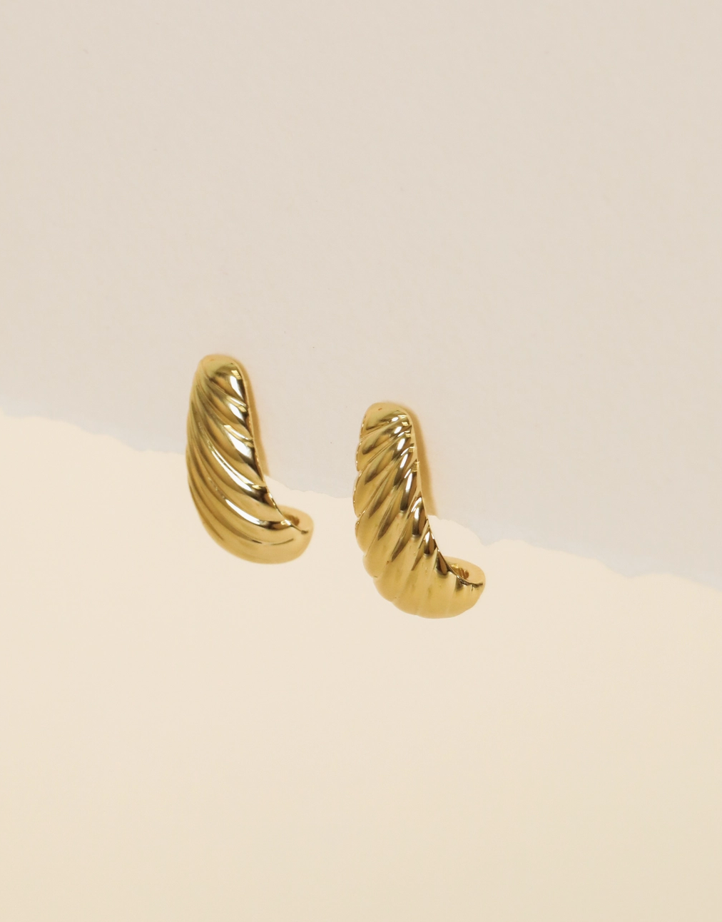 Bold Swirl Gold Earrings