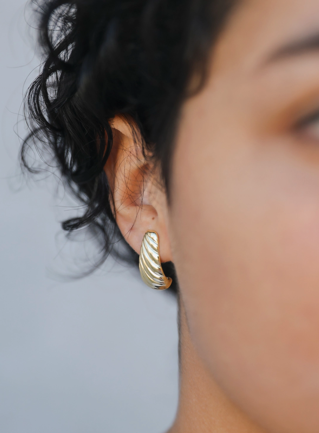 Bold Swirl Gold Earrings