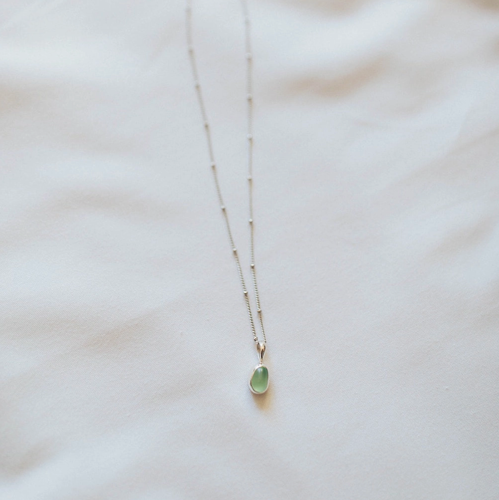 Green Sea Glass Necklace