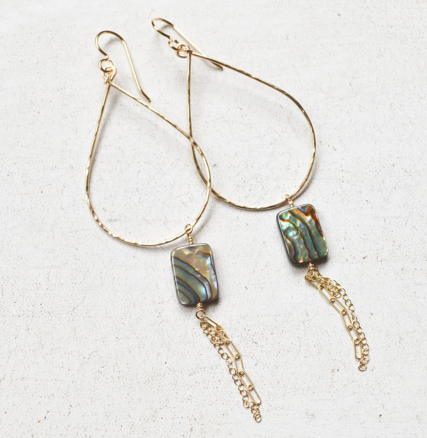 Abalone Shell Teardrop Earrings