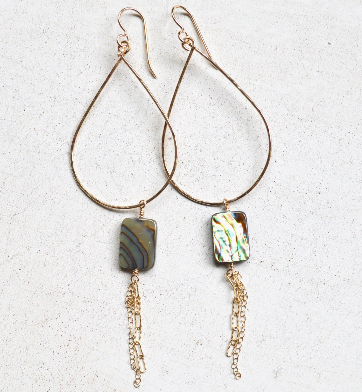 Abalone Shell Teardrop Earrings