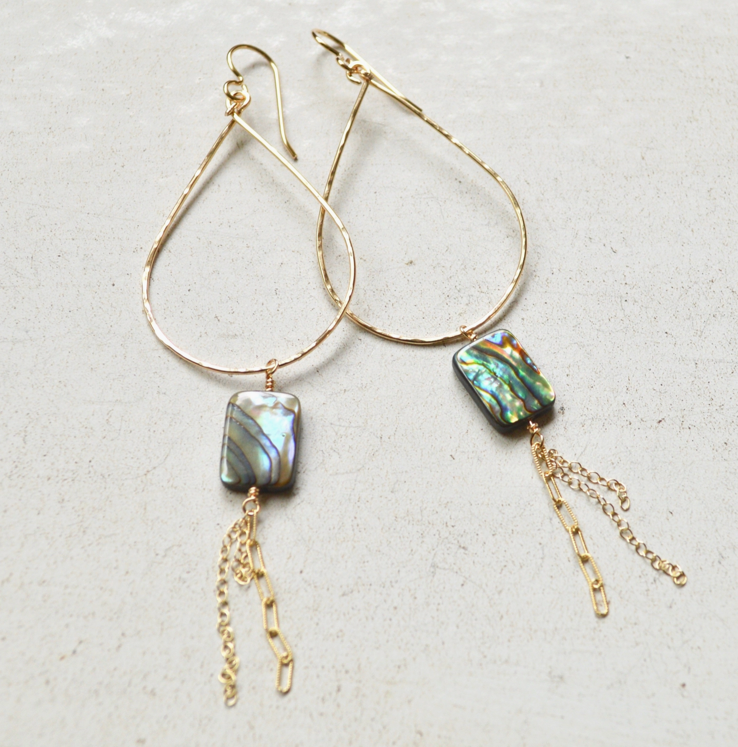 Abalone Shell Teardrop Earrings