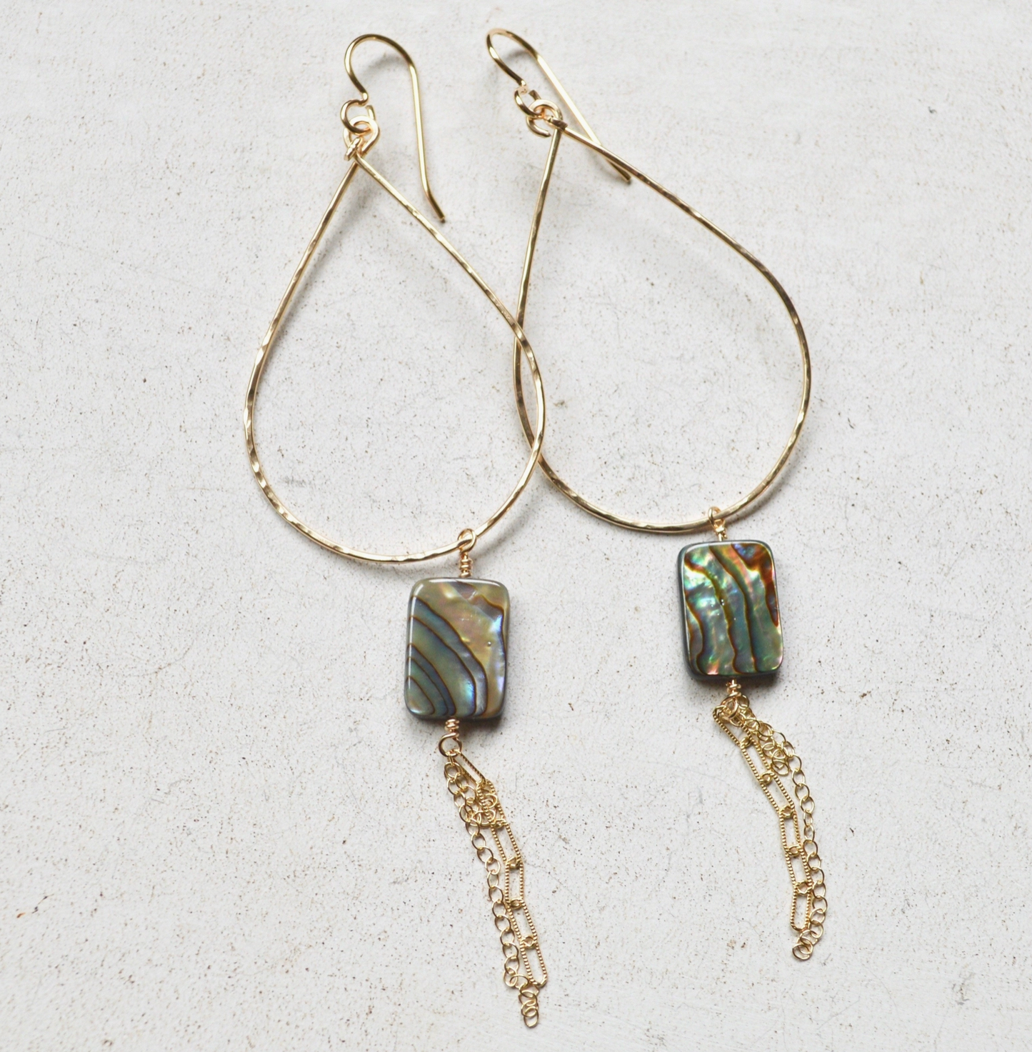 Abalone Shell Teardrop Earrings