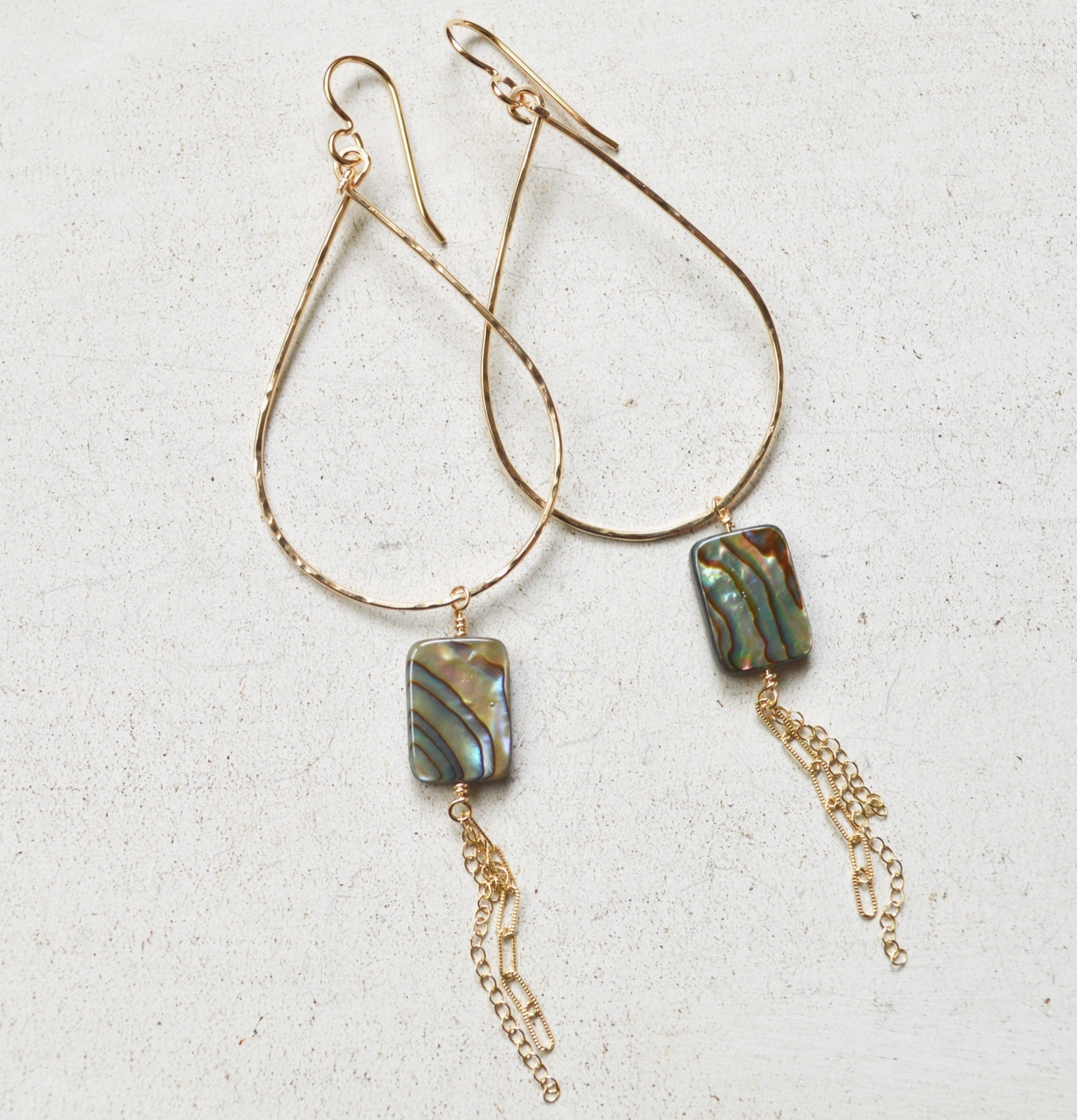 Abalone Shell Teardrop Earrings