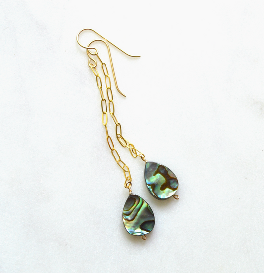 Abalone Teardrop Earrings