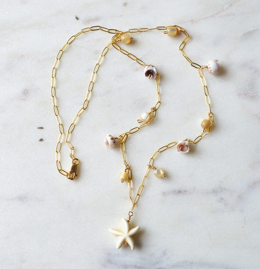 Star Shell Necklace - Gold
