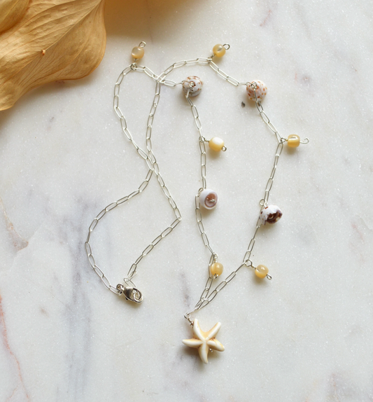 Star Shell Necklace - Silver