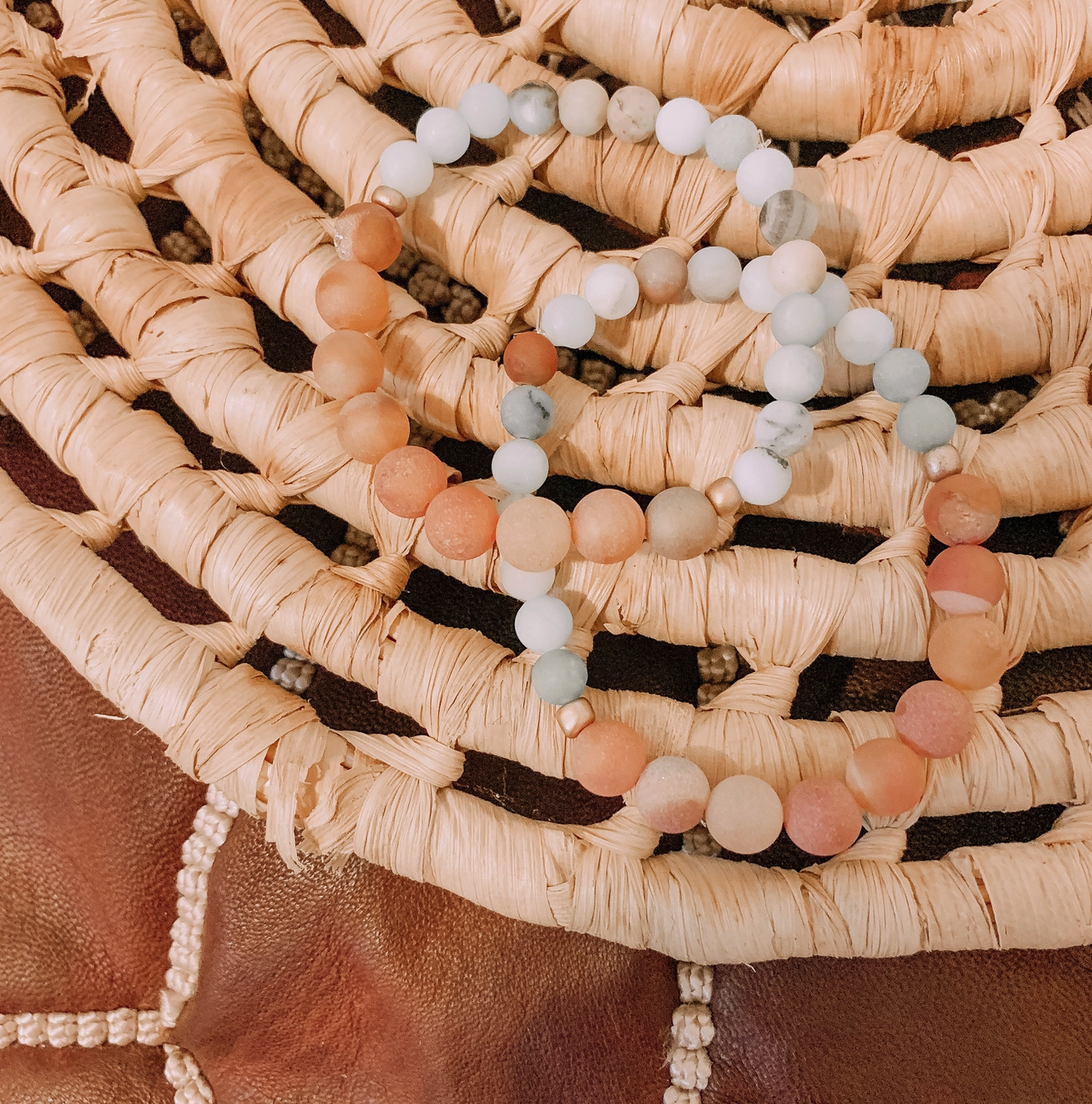 Coastal Gemstone Beaded Bracelet