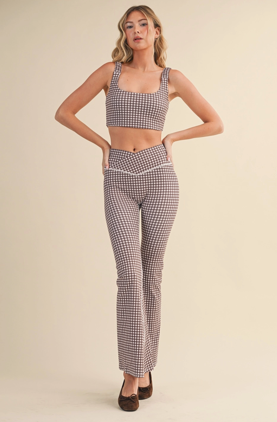 Gingham Flare Legging