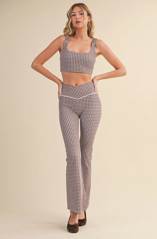 Gingham Flare Legging