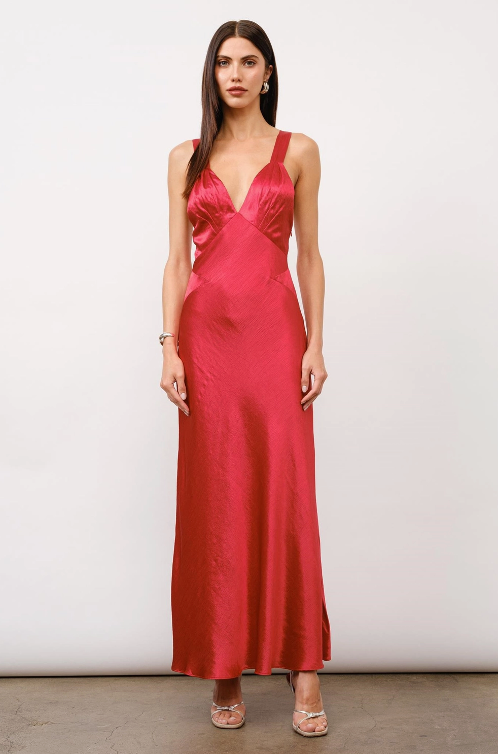 Ava Satin Maxi Dress