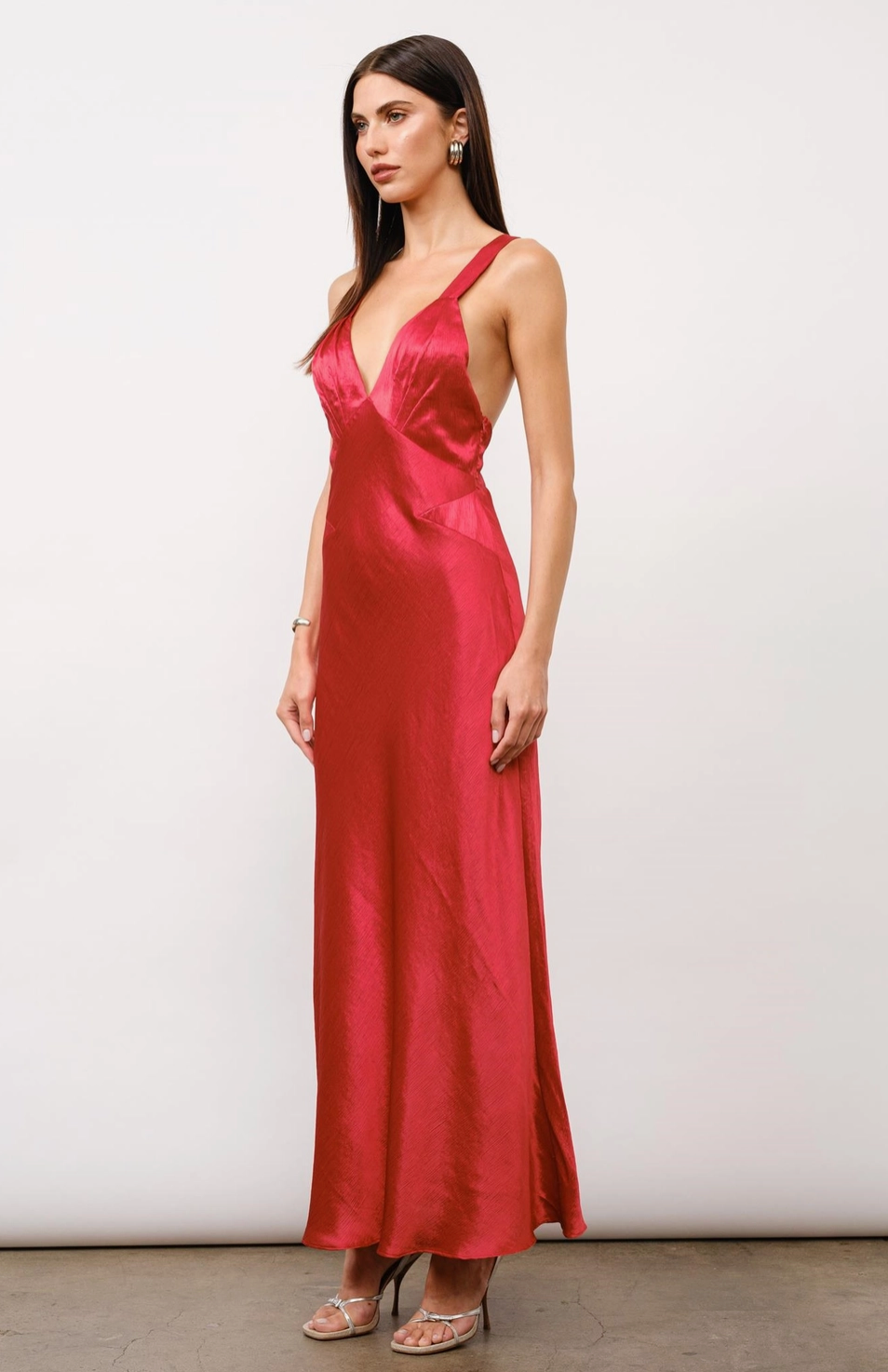 Ava Satin Maxi Dress