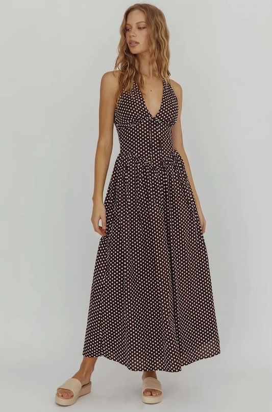 Polka Dot Maxi Dress
