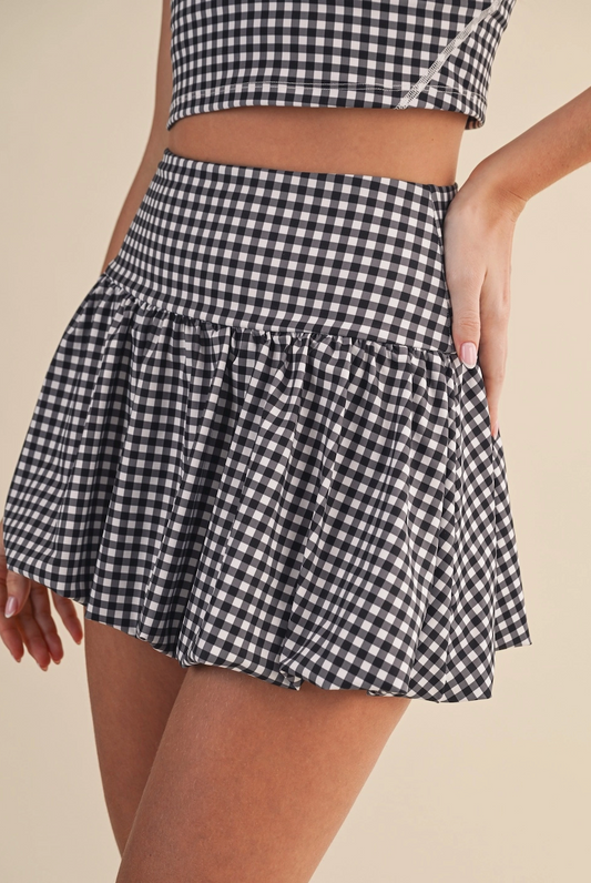 Gingham Mini Skirt