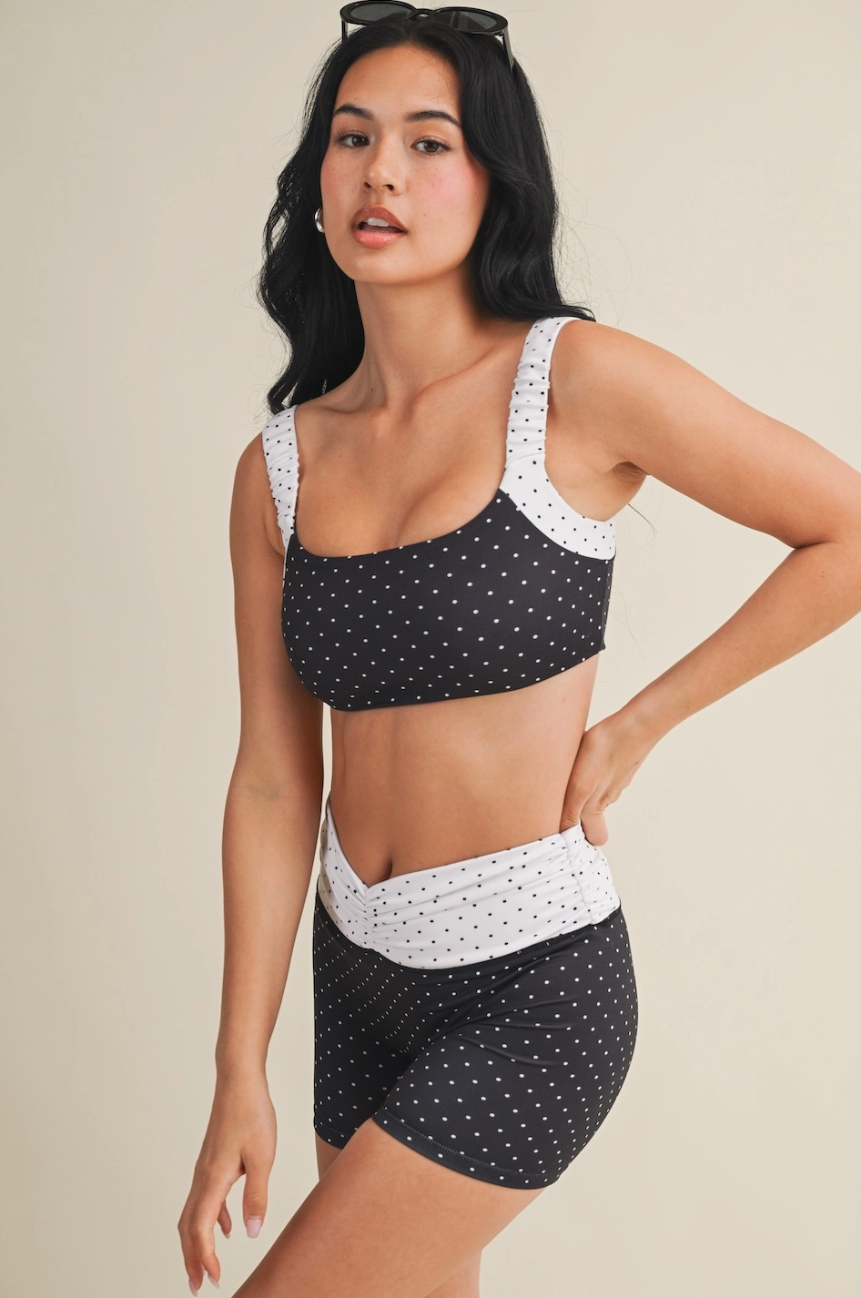 Polka Dot Biker Shorts