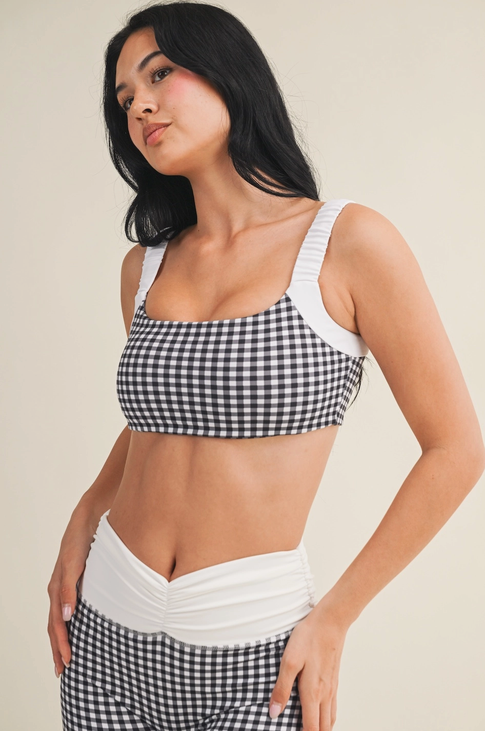 Gingham Biker Shorts