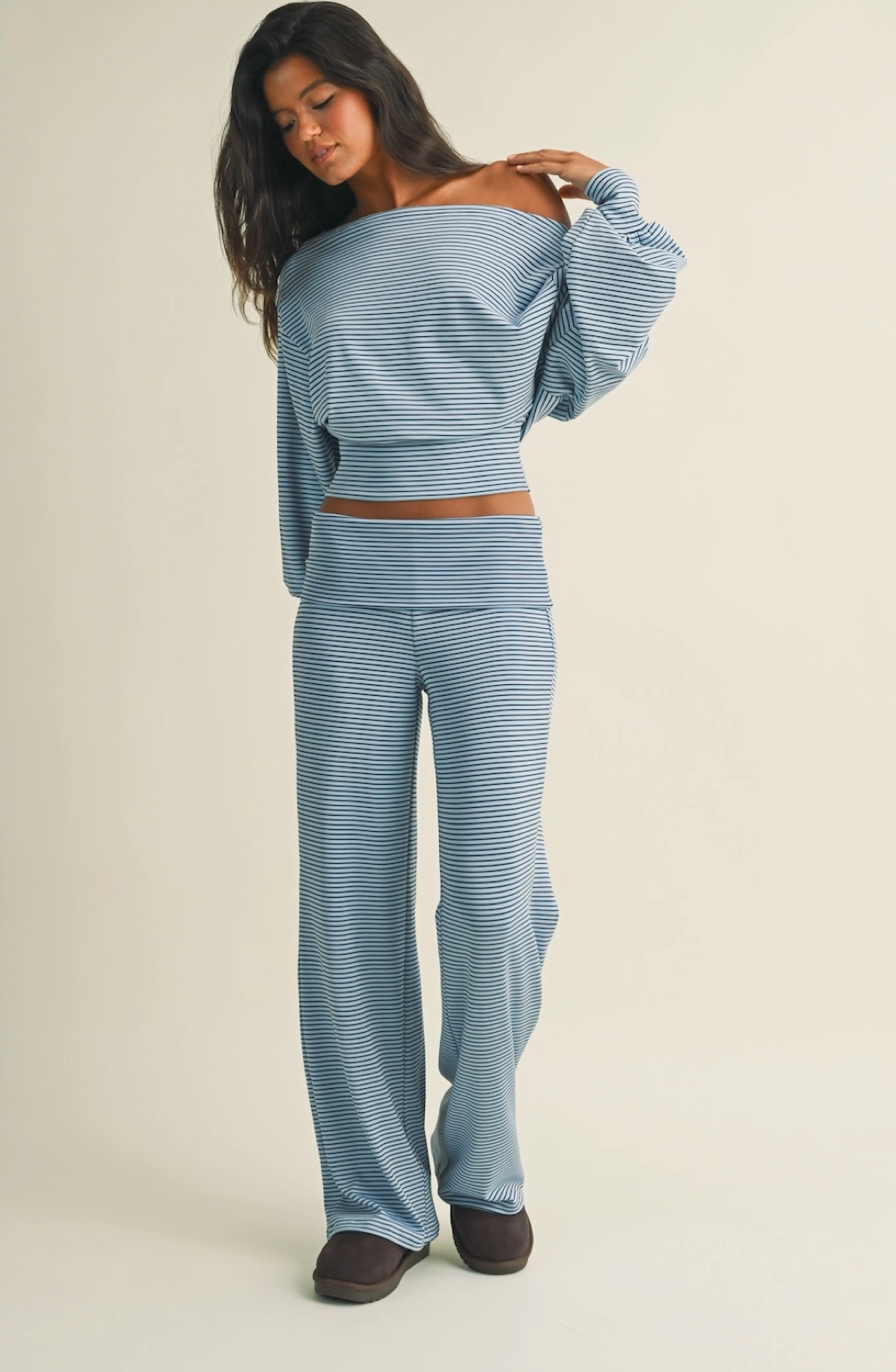 Striped Slouchy Set