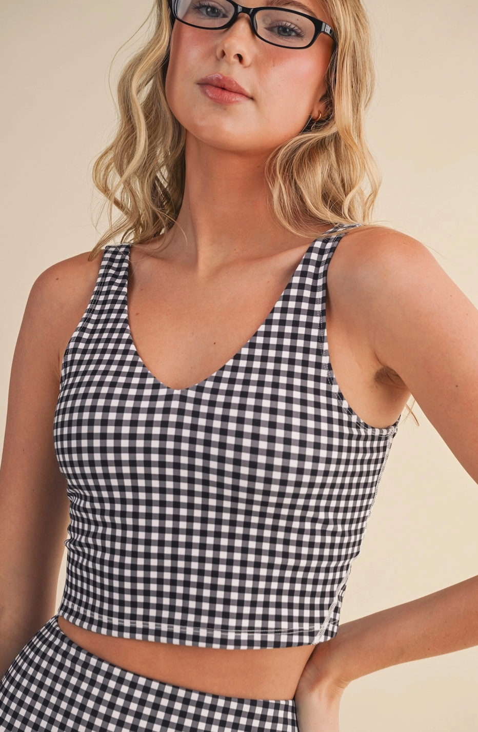Gingham Cropped Tank