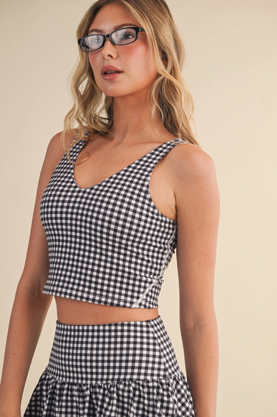 Gingham Cropped Tank