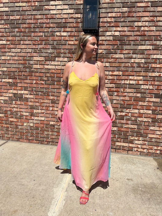 Pastel Ombre Maxi Dress