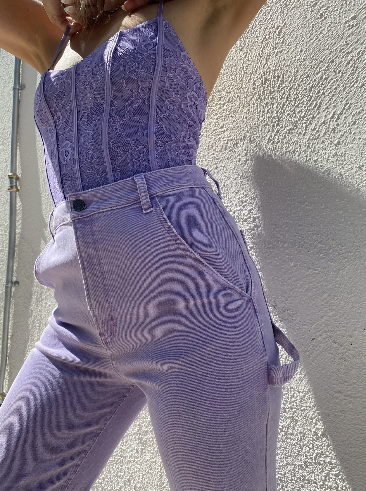 Lavender Straight Leg Relaxed Fit Jeans